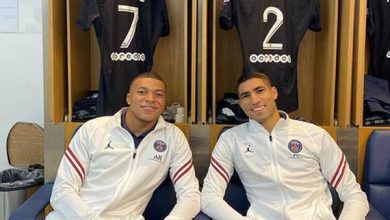 مبابي يرافق حكيمي